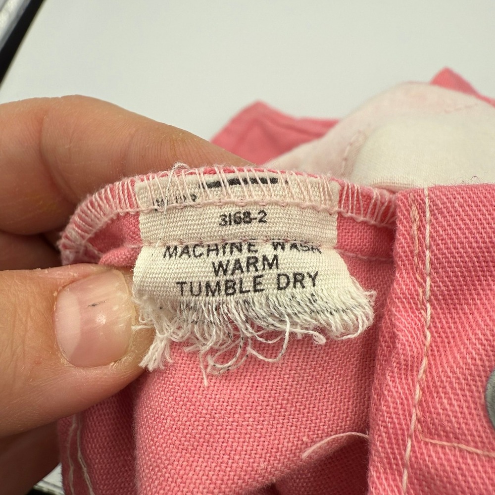 VTG 70-80s Garanimals Pink Kids 4-5T Pants Embroidered Hearts & Flowers, STAINED - Picture 14 of 14